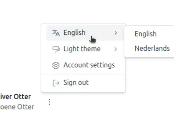 De Groene Otter werkt zowel in het Nederlands als in het Engels.