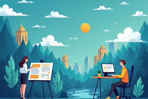 Illustratie van een update die wordt uitgevoerd