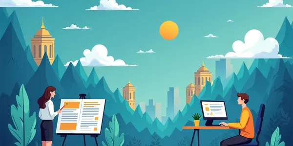 Illustratie van een update die wordt uitgevoerd